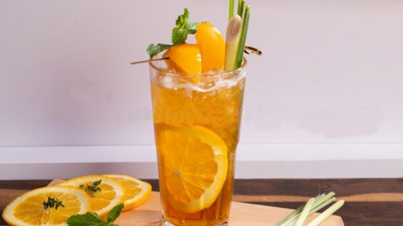 Cách làm trà đào cam sả tại nhà giải nhiệt hiệu quả