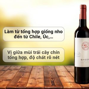 Rượu vang đỏ Sài Gòn Classic 12.5% chai 750ml