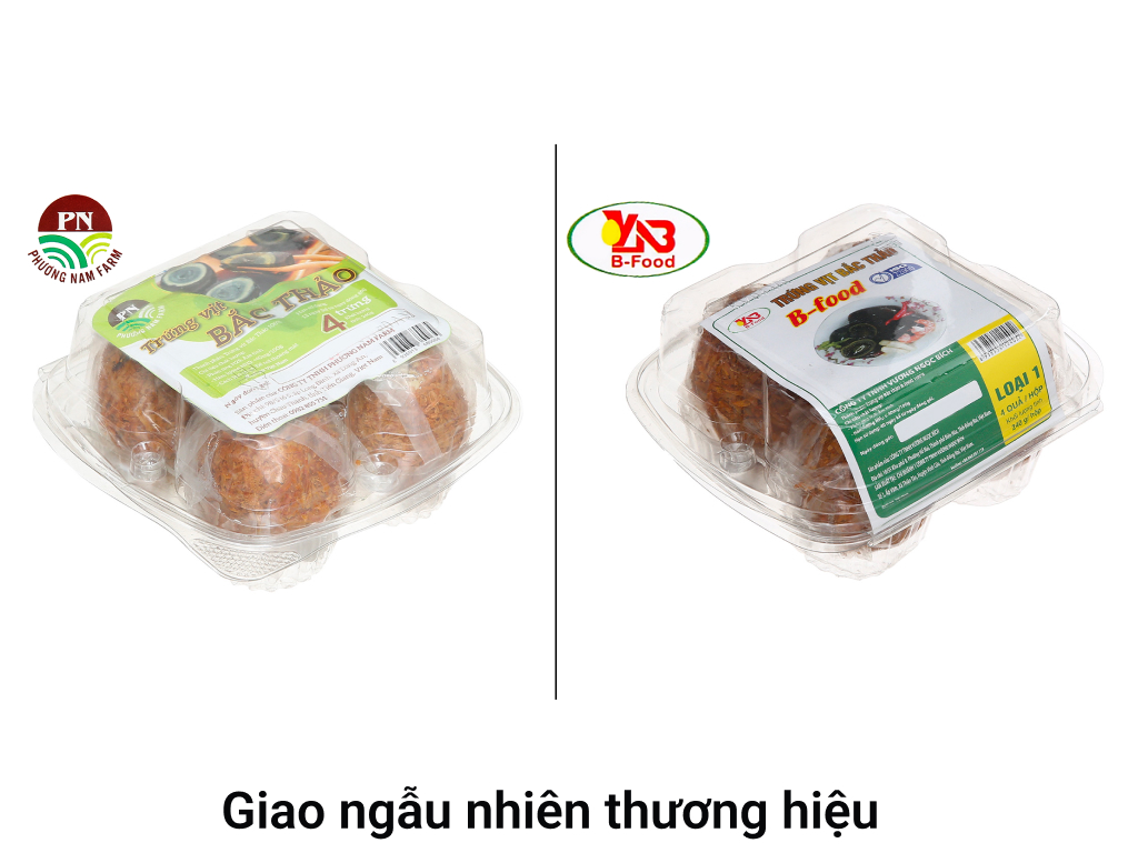Trứng vịt bắc thảo hộp 4 quả (giao ngẫu nhiên thương hiệu) 2