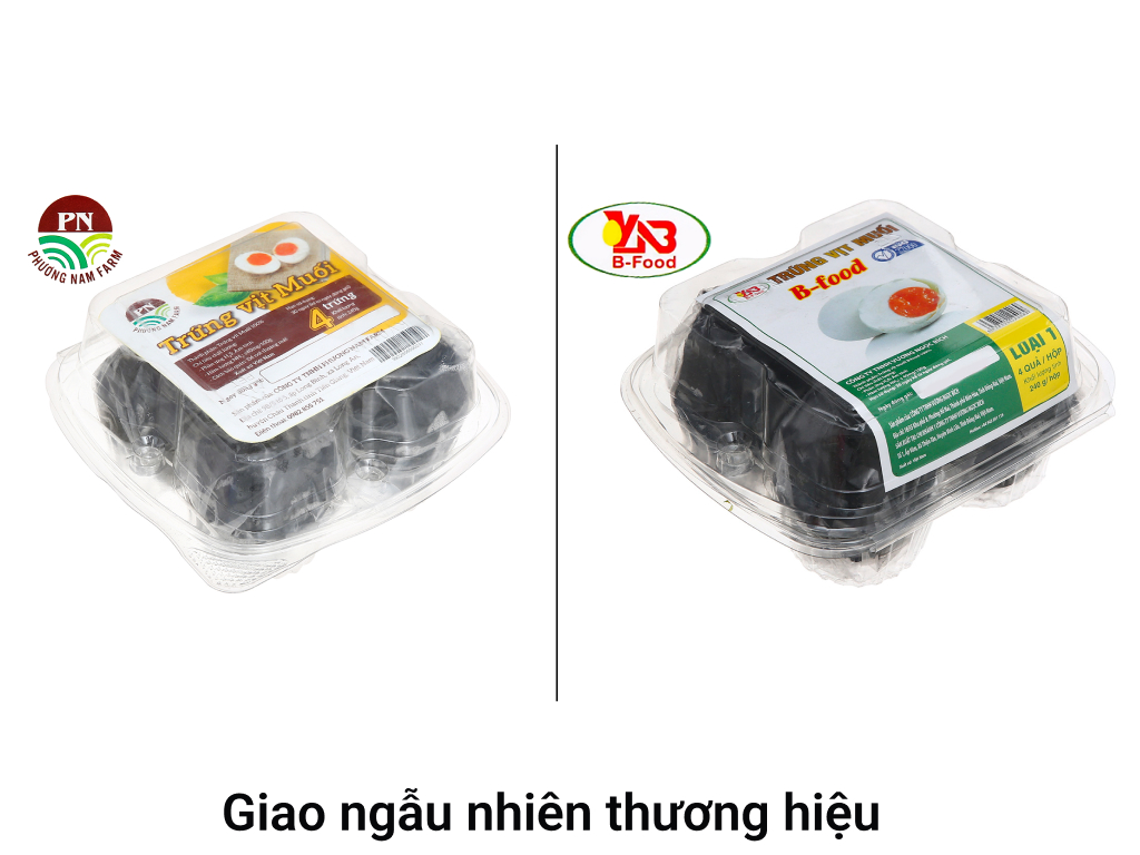 Trứng vịt muối hộp 4 quả (giao ngẫu nhiên thương hiệu) 2