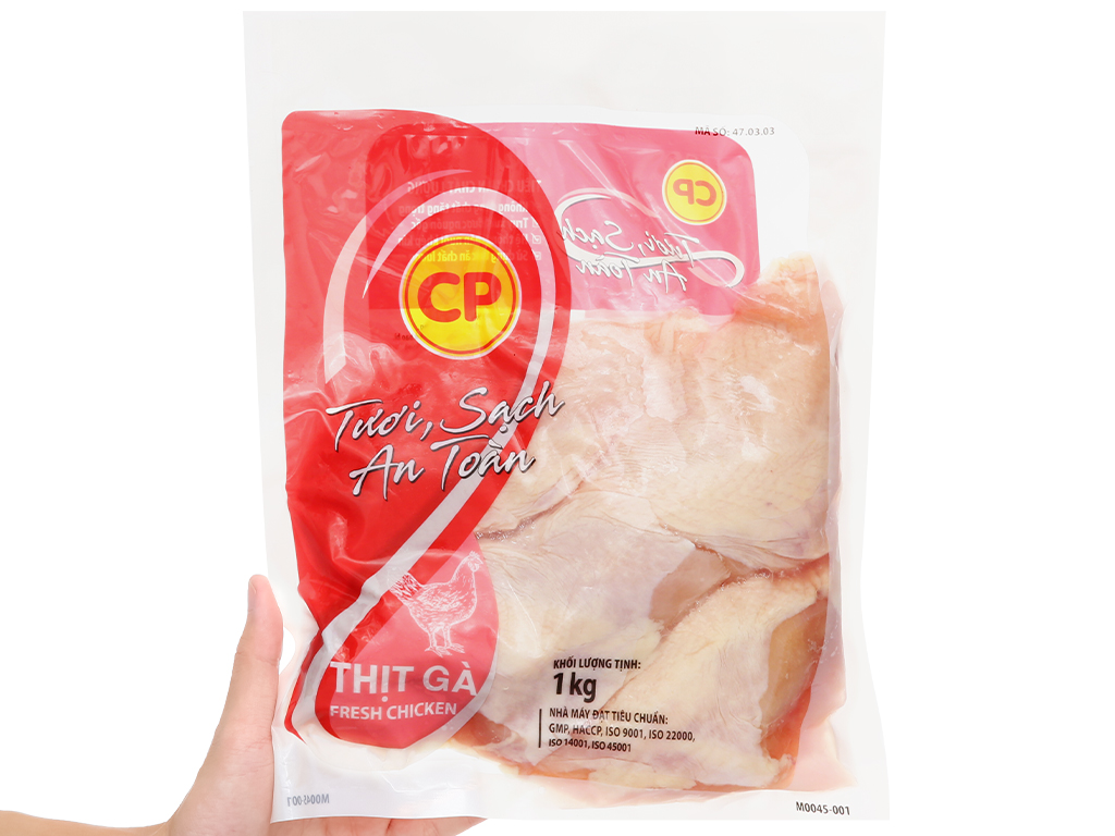 Ức gà phi lê có da C.P 1kg (2 - 4 miếng) 7