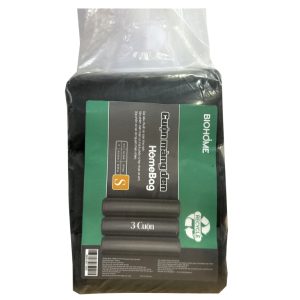 3 cuộn túi đựng rác đen hạt nhựa tái sinh Biohome 45x55cm (1kg)