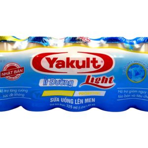 Lốc 5 chai sữa uống lên men ít đường Yakult 65ml
