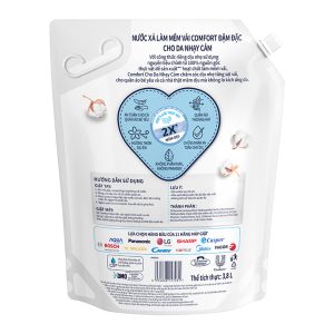 Nước xả cho bé Comfort với công thức riêng dịu nhẹ cho da nhạy cảm túi 3.6 lít