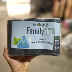 Túi đựng rác Deli màu đen 45x55cmx1kg- 12bịch/3 cuộn