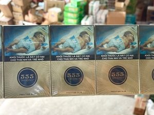 Thuốc lá Ba số (555) dẹt/10