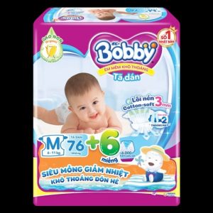 Bỉm - tã quần Bobby cỡ đại Size M/4b(76+6)