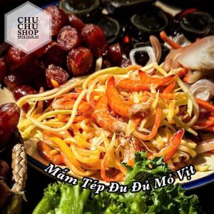 Mắm tép đu đủ mỏ vịt